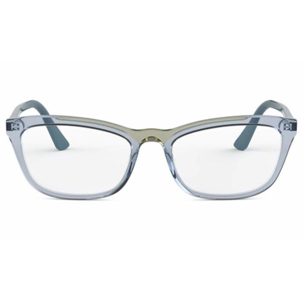 New Prada VPR-10VV 325-1O1 Crystal Blue Eyeglasses with Blue Temples 54/18/145 - Picture 2 of 4